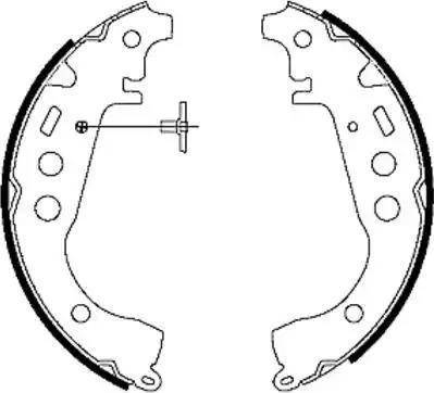 HELLA 8DB 355 003-461 - Kit ganasce freno autozon.pro