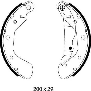 HELLA 8DB 355 003-421 - Kit ganasce freno autozon.pro