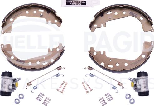 HELLA 8DB 355 003-471 - Kit ganasce freno autozon.pro