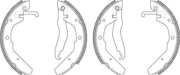 HELLA 8DB 355 003-501 - Kit ganasce freno autozon.pro