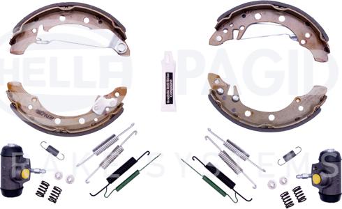 HELLA 8DB 355 003-571 - Kit ganasce freno autozon.pro