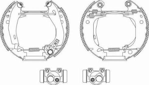 HELLA 8DB 355 003-651 - Kit ganasce freno autozon.pro