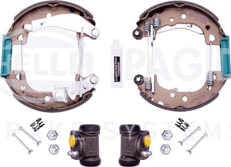 HELLA 8DB 355 003-611 - Kit ganasce freno autozon.pro