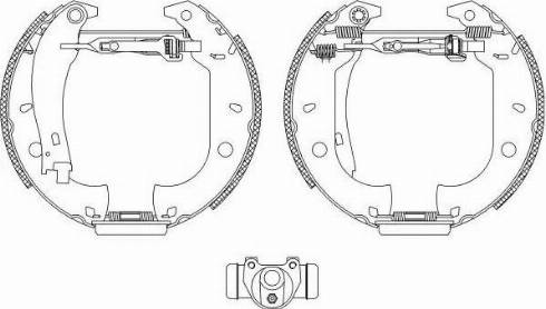 HELLA 8DB 355 003-631 - Kit ganasce freno autozon.pro