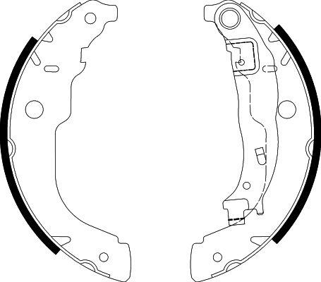 HELLA 8DB 355 003-031 - Kit ganasce freno autozon.pro