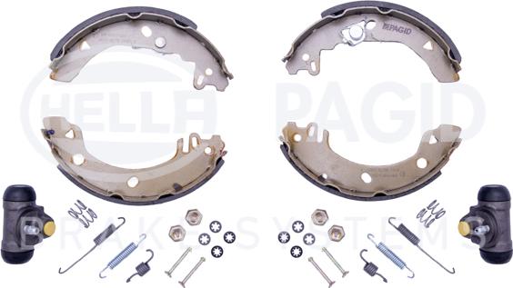 HELLA 8DB 355 003-131 - Kit ganasce freno autozon.pro