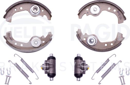 HELLA 8DB 355 003-121 - Kit ganasce freno autozon.pro