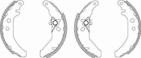 HELLA 8DB 355 003-171 - Kit ganasce freno autozon.pro