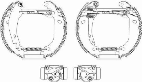 HELLA 8DB 355 003-891 - Kit ganasce freno autozon.pro