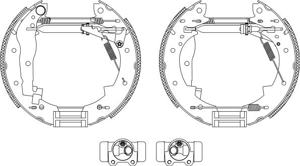 HELLA 8DB 355 003-851 - Kit ganasce freno autozon.pro