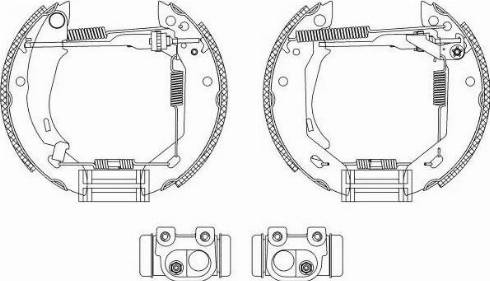 HELLA 8DB 355 003-831 - Kit ganasce freno autozon.pro