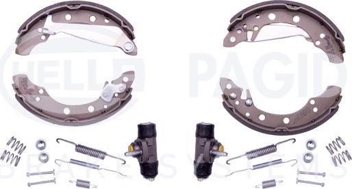 HELLA 8DB 355 003-351 - Kit ganasce freno autozon.pro