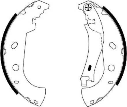 HELLA 8DB 355 003-301 - Kit ganasce freno autozon.pro