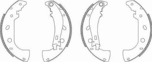 HELLA 8DB 355 003-211 - Kit ganasce freno autozon.pro