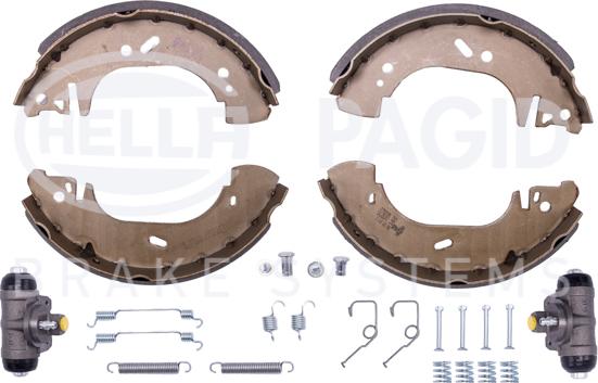 HELLA 8DB 355 003-231 - Kit ganasce freno autozon.pro