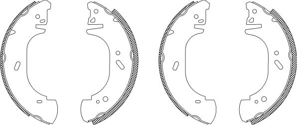 HELLA 8DB 355 003-221 - Kit ganasce freno autozon.pro