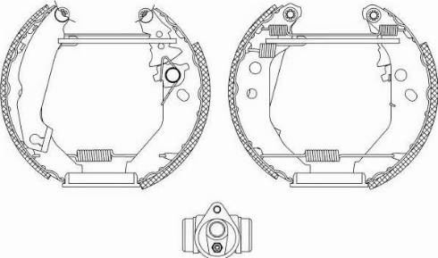 HELLA 8DB 355 003-791 - Kit ganasce freno autozon.pro