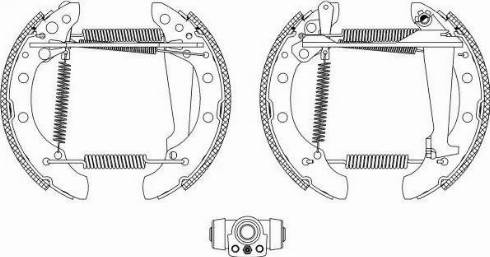 HELLA 8DB 355 003-731 - Kit ganasce freno autozon.pro