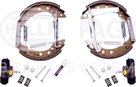 HELLA 8DB 355 003-721 - Kit ganasce freno autozon.pro