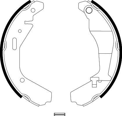 HELLA 8DB 355 002-951 - Kit ganasce freno autozon.pro