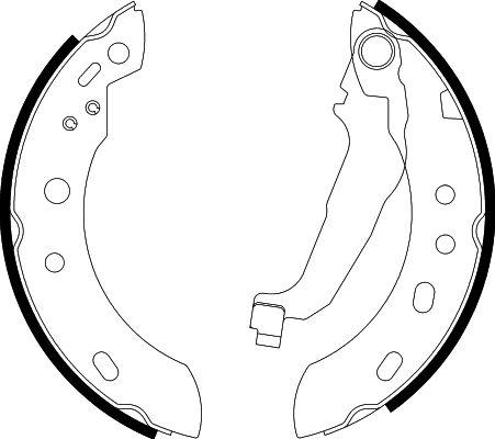 HELLA 8DB 355 002-481 - Kit ganasce freno autozon.pro