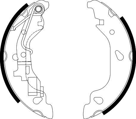 HELLA 8DB 355 002-581 - Kit ganasce freno autozon.pro