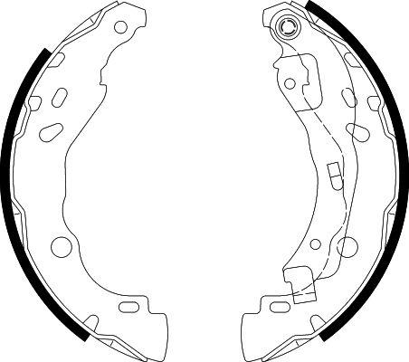 HELLA 8DB 355 002-641 - Kit ganasce freno autozon.pro