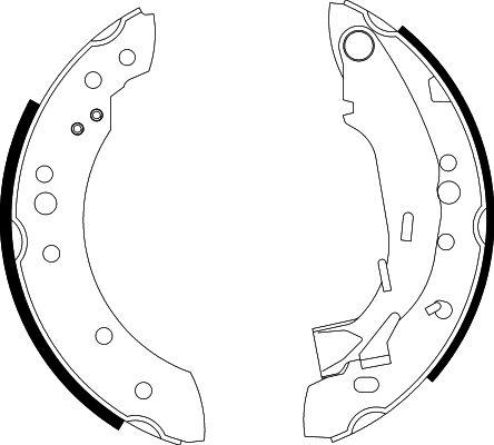 HELLA 8DB 355 002-601 - Kit ganasce freno autozon.pro