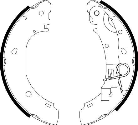 HELLA 8DB 355 002-681 - Kit ganasce freno autozon.pro