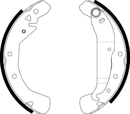 HELLA 8DB 355 002-631 - Kit ganasce freno autozon.pro