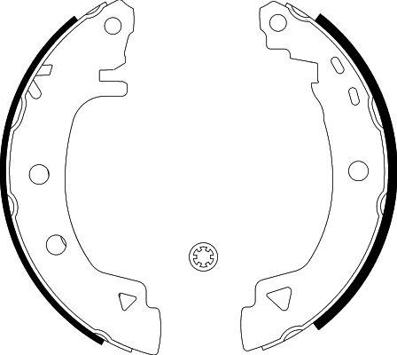 HELLA 8DB 355 002-061 - Kit ganasce freno autozon.pro