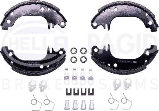 HELLA 8DB 355 002-001 - Kit ganasce freno autozon.pro