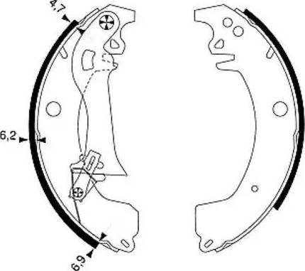 HELLA 8DB 355 002-101 - Kit ganasce freno autozon.pro