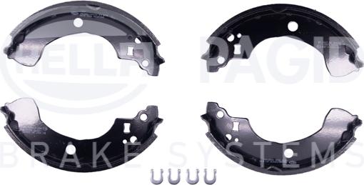 HELLA 8DB 355 002-881 - Kit ganasce freno autozon.pro