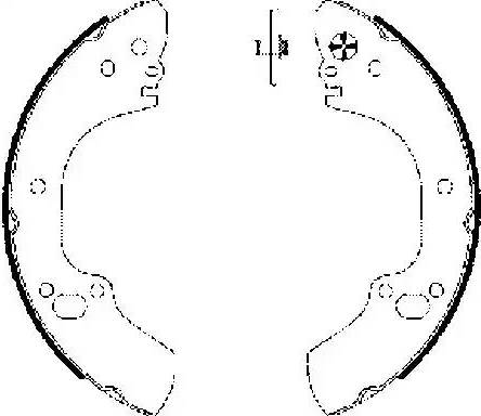 HELLA 8DB 355 002-831 - Kit ganasce freno autozon.pro