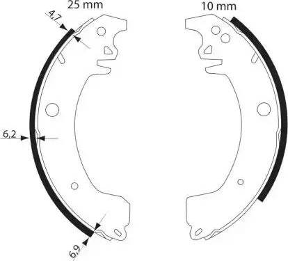 HELLA 8DB 355 002-871 - Kit ganasce freno autozon.pro