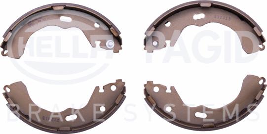 HELLA 8DB 355 002-301 - Kit ganasce freno autozon.pro