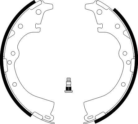 HELLA 8DB 355 002-201 - Kit ganasce freno autozon.pro