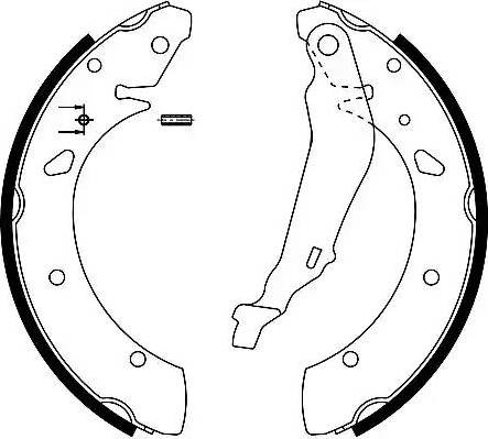 HELLA 8DB 355 002-281 - Kit ganasce freno autozon.pro