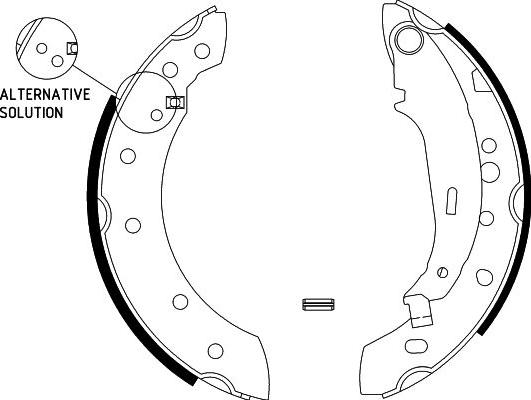 HELLA 8DB 355 002-771 - Kit ganasce freno autozon.pro