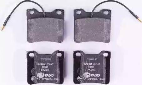 HELLA 8DB 355 007-491 - Kit pastiglie freno, Freno a disco autozon.pro