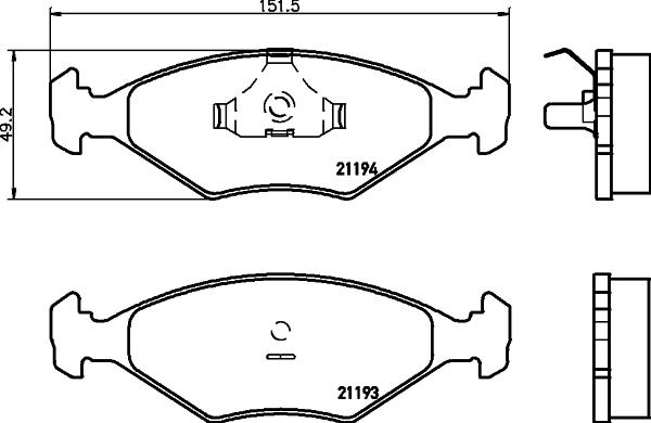 HELLA 8DB 355 007-441 - Kit pastiglie freno, Freno a disco autozon.pro