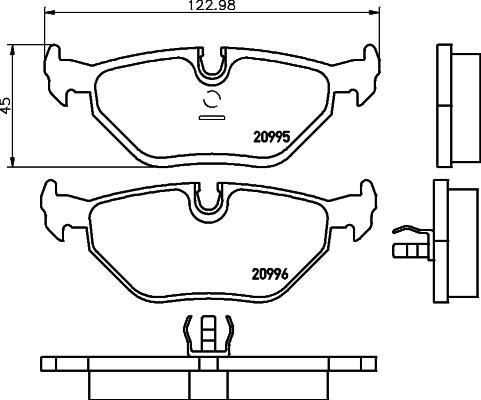 HELLA 8DB 355 007-421 - Kit pastiglie freno, Freno a disco autozon.pro