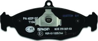 HELLA 8DB 355 007-531 - Kit pastiglie freno, Freno a disco autozon.pro