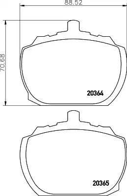 HELLA 8DB 355 007-091 - Kit pastiglie freno, Freno a disco autozon.pro