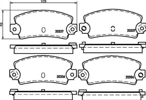 HELLA 8DB 355 007-131 - Kit pastiglie freno, Freno a disco autozon.pro