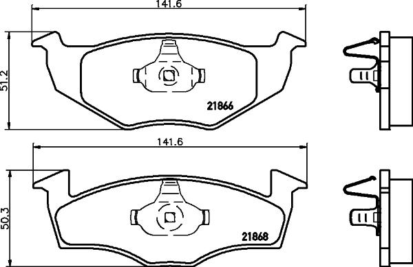 HELLA 8DB 355 007-911 - Kit pastiglie freno, Freno a disco autozon.pro