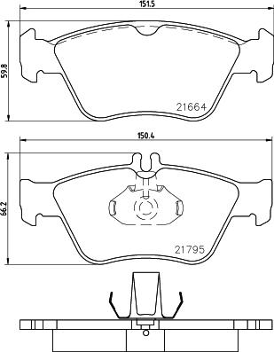 HELLA 8DB 355 007-831 - Kit pastiglie freno, Freno a disco autozon.pro