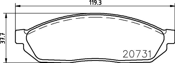 HELLA 8DB 355 007-281 - Kit pastiglie freno, Freno a disco autozon.pro