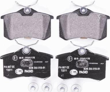 HELLA 8DB 355 019-911 - Kit pastiglie freno, Freno a disco autozon.pro